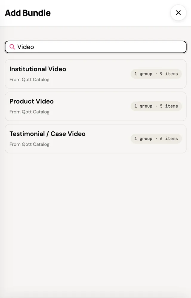 Reusing previous production bundles and supplier costs
